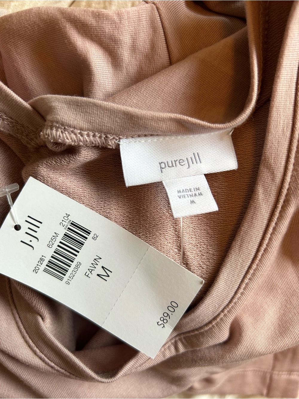J Jill Affinity Pure Pima Cotton Casual Maxi Dress Pink Fawn Size M - Picture 9 of 9